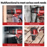 Saiworty 16V Cordless Drill Set, Electric Power Drill Set with Battery & Charger, Small Hand Drills,3/8" Keyless Chuck, 2 Variable Speed, Built-in Saiworty