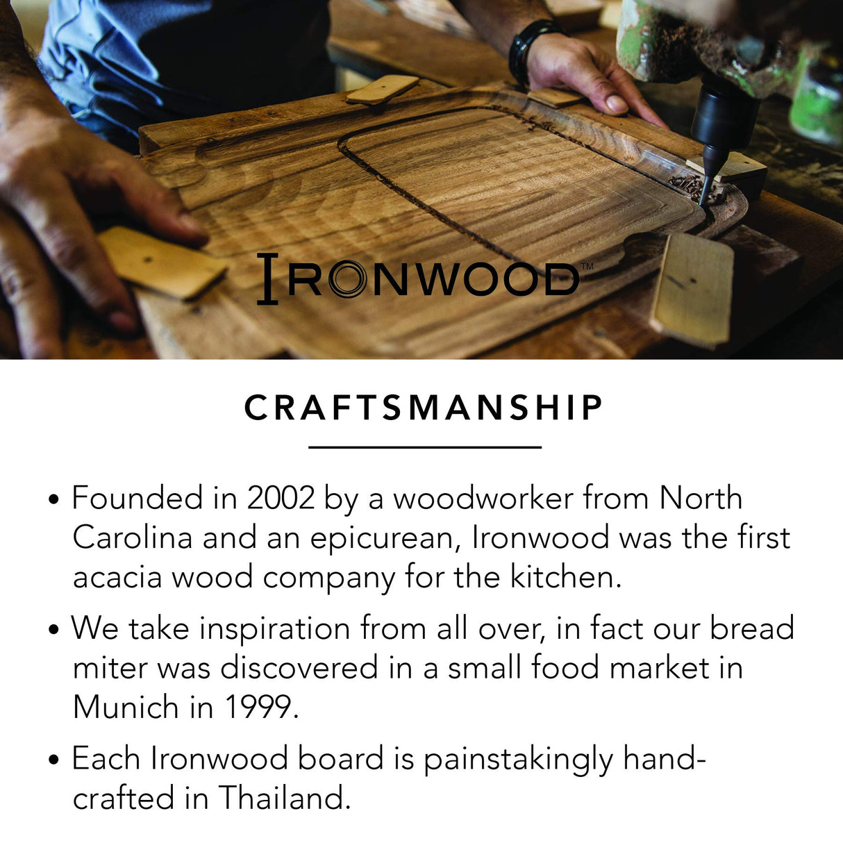 Ironwood Gourmet Oslo End Grain Utility Cutting Board, 14 x 16 Inches, Natural Acacia Wood Ironwood Gourmet