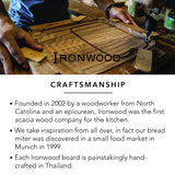 Ironwood Gourmet Oslo End Grain Utility Cutting Board, 14 x 16 Inches, Natural Acacia Wood Ironwood Gourmet