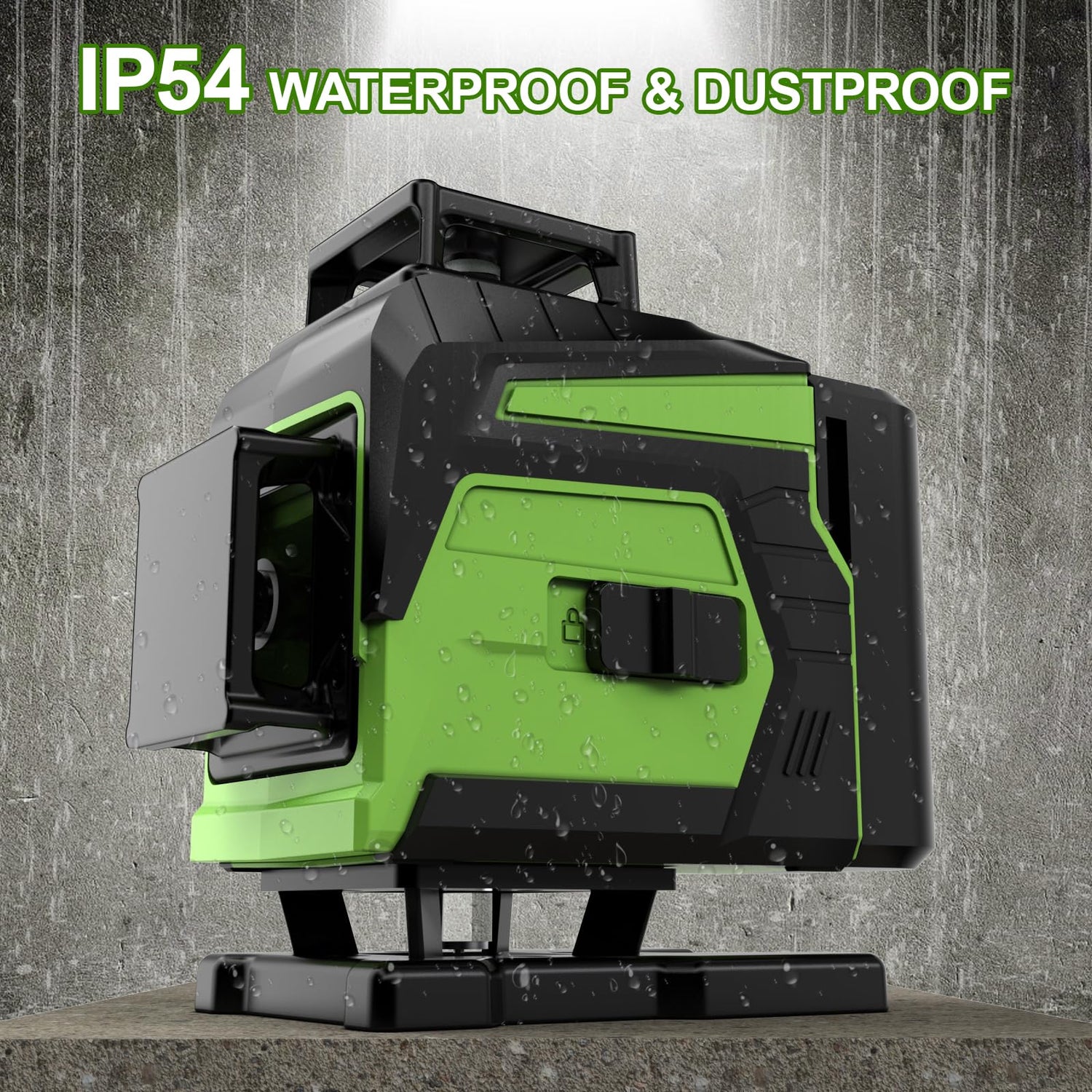 16 Lines Laser Level Self Leveling, 4x360°Professional 4D Green Cross Line laser Level for Construction and Picture Hanging with 2 Batteries, ENRIPRT