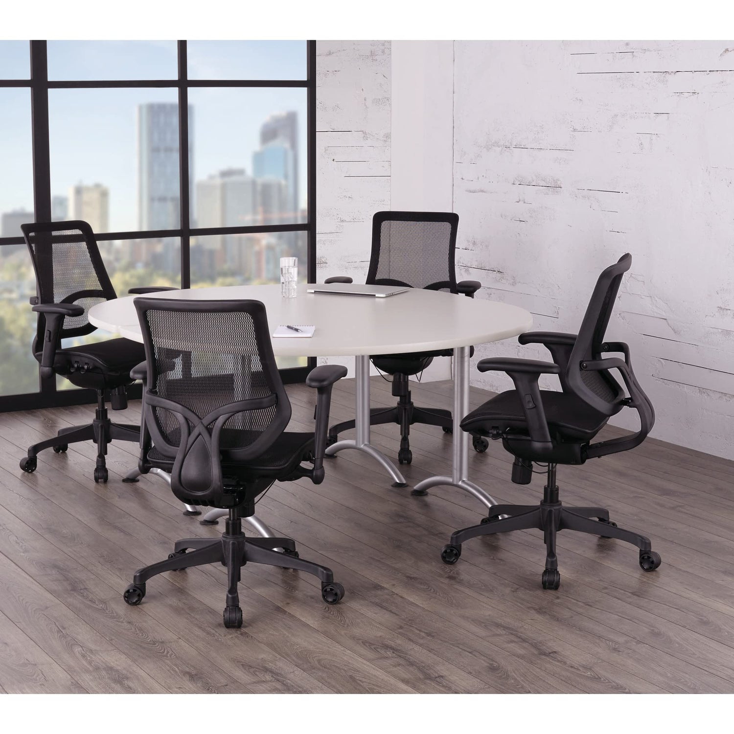 WorkPro® 1000 Series Ergonomic Mesh/Mesh Mid-Back Task Chair, Black/Black, BIFMA Compliant WorkPro