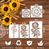 Large Sunflower Stencils Painting on Wood Wall 14.5 X 11 inch Paint for Kids Adult Art Crafts Projects Drawing Reusable Burning Pattern for Canvas yhslmh
