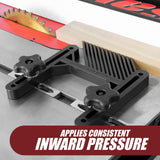 Peachtree Woodworking Supply Single Deluxe Featherboard with Aluminum Miter Lock Bar and T Bolt Hardware for Track or Miter Slot Mounting Ideal for Peachtree Woodworking Supply