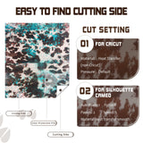 Tintnut Cowhide HTV Vinyl - 10 Sheets 12 x 10 inches Brown Heat Transfer Vinyl Animal Printed Patterned HTV Iron on Vinyl for T-Shirts DIY Compatible Tintnut