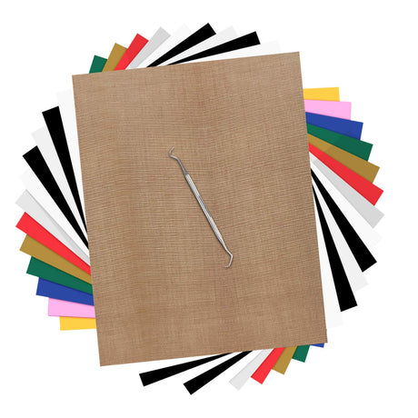 HTV Heat Transfer Vinyl Bundle: 13 Pack 12" x 10" Iron on Vinyl for T-Shirt, 9 Assorted Colors with HTV Accessories Tweezers for Cricut, Silhouette HTVRONT