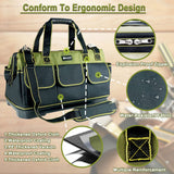 WILAXI PRO 17in Tool Bag For Men Heavy Duty with Waterproof Molded Base, High Capacity Wide Mouth Tote, Construction Worker Electricians Tool Bags, WILAXI PRO