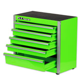 P.I.T. Portable Five-Drawer Steel Tool Box, Green Hand Carry Tool Cases for Tools Storage P.I.T.