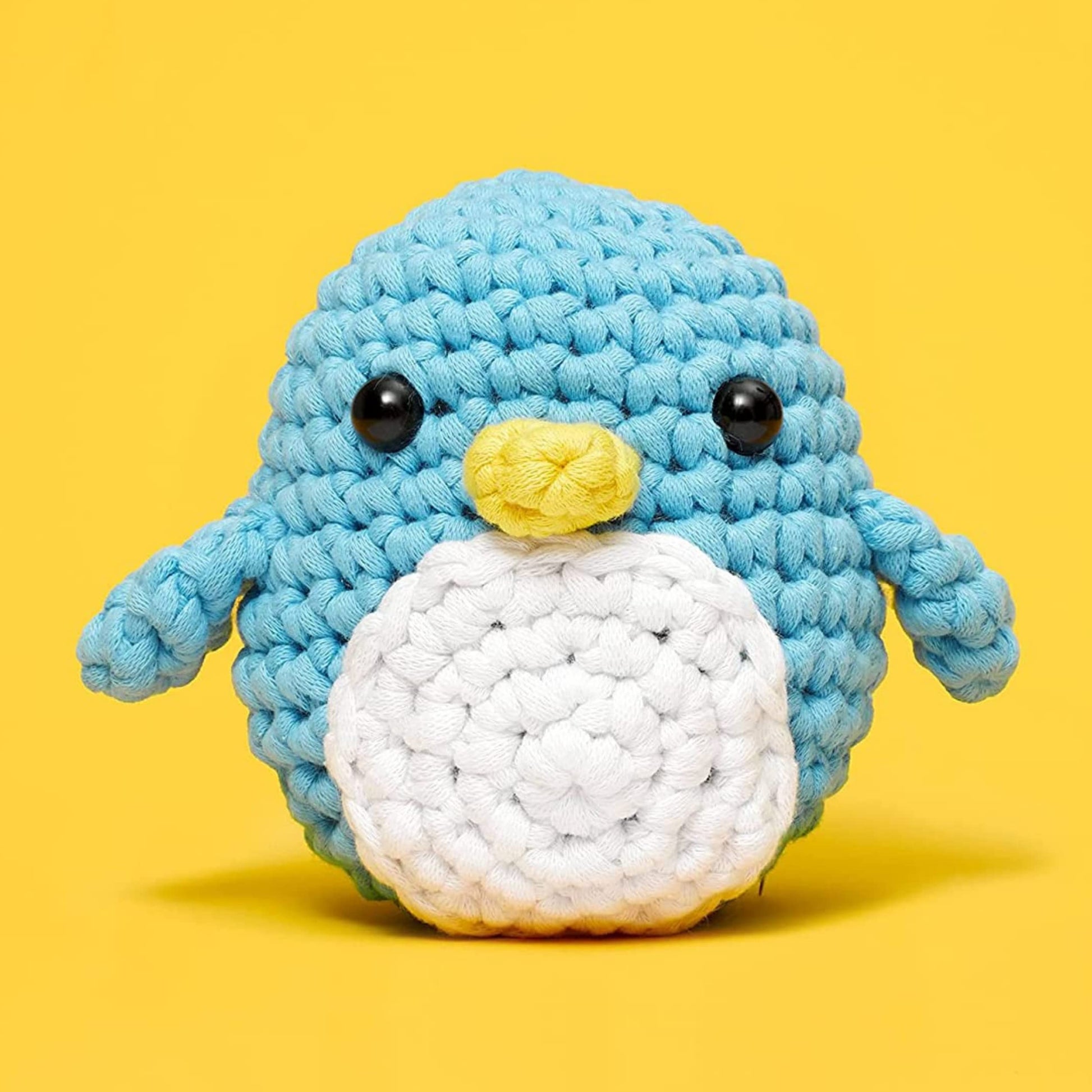 The Woobles Beginners Crochet Kit with Easy Peasy Yarn as seen on Shark Tank - with Step-by-Step Video Tutorials - Pierre The Penguin - WoodArtSupply