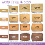 Tayfus Personalized Cutting Boards - Custom Engraved Wood Chopping Block - USA Handmade - Best Wedding, Housewarming, Anniversary, Birthday, Tayfus