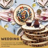 FSWCCK 6 Pack Nature Unfinished Round Wood Slices, 7-8 Inches Wooden Circle, Large Wood Slabs for Weddings Centerpieces Decor and DIY Painting Crafts FSWCCK