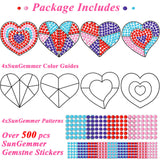 Valentines Day Gift for Kids, Valentine's Day Arts and Crafts, Sun Gemmers Art Crafts Suncatcher Kits for Children Teenagers Kids at 6-8, DIY Diamond chiazllta