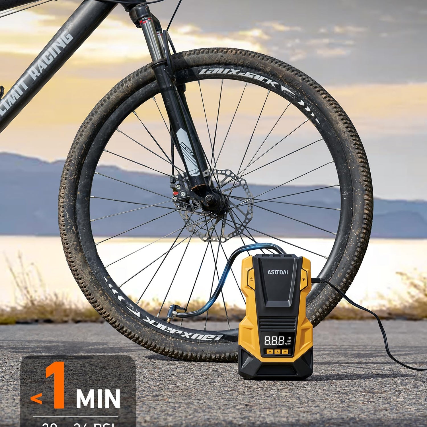 AstroAI AC/DC Tire Inflator Portable Air Compressor for Car, Air Pump for Car Tires, Car Accessories 150PSI with LED Light for Cars, Balls, AstroAI