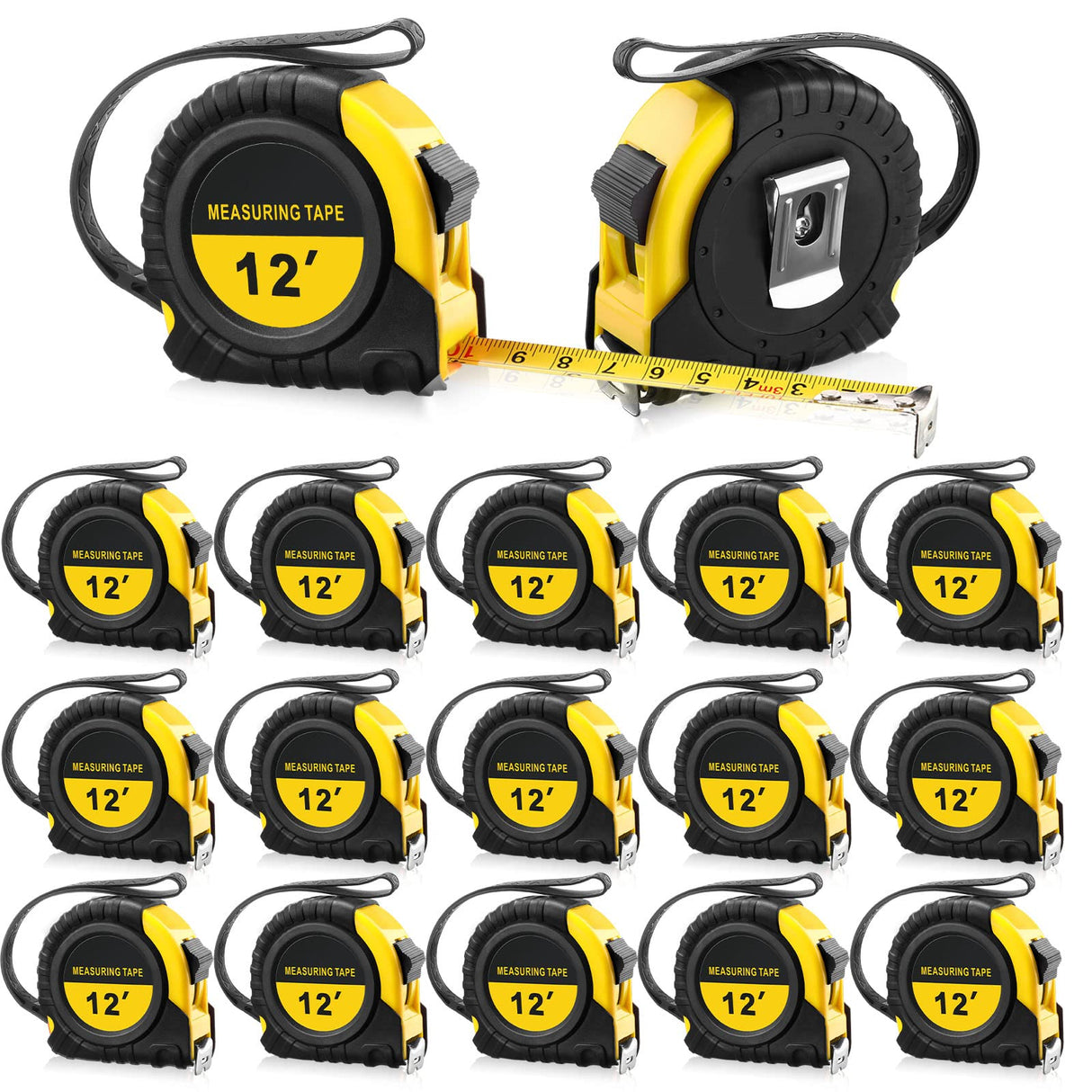 20 Pieces Tape Measure 12 ft Retractable Measuring Tape Measure Small Measure Tape with Fractions Marked Easy Read Measuring Tape Bulk Set for Xinnun