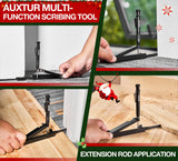 AUXTUR Contour Gauge Scribeing Tool,Supergauge Shape and Outline Tool with Aluminum Alloy,Woodworking Tools,Carpenter Pencil Holder for Marking Gauge AUXTUR