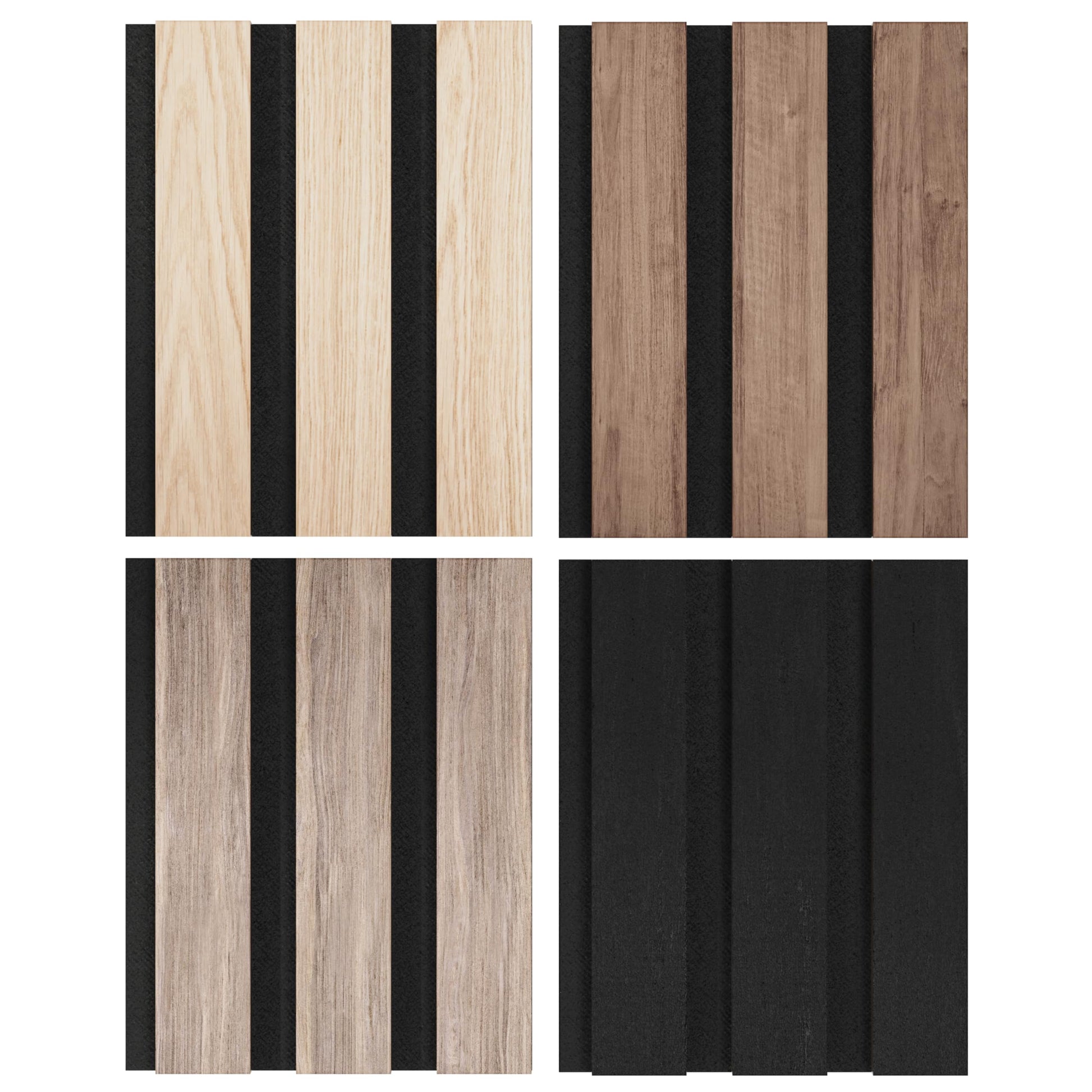 Samples-Pack Acoustic Wood Wall Panels - Wood Slat Wall Panels for Interior Wall Decor - Soundproof Wood Panels for Wall - Slat Wall Paneling - Wood - WoodArtSupply