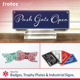 Trotec TroLase | 12"x20"x1/32", 4 Pcs | Red/White | 2 Ply | Modified Acrylic | Laser Engraving Double Color Plastic Sheet | Engraving Blanks for TROTEC