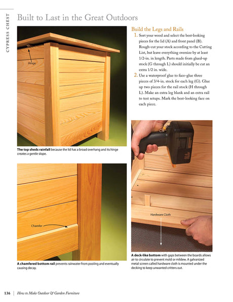 How to Make Outdoor & Garden Furniture: Instructions for Tables, Chairs, Planters, Trellises & More from the Experts at American Woodworker (Fox Design Originals