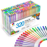 320 Pack Gel Pens Set, Smart Color Art 160 Colors Gel Pen with 160 Refills for Adult Coloring Books Drawing Painting Writing Smart Color Art