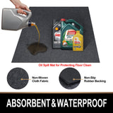 TREETONE Oil Spill Mat, 7.4 x 8.4 Ft, Premium Absorbent Oil Pad. Contains Liquids, Protects Garage Floor from Spills, Drips, Splashes and Stains. TREETONE