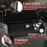 YITAMOTOR 49 Inch Truck Bed Tool Boxes Heavy Duty Aluminum with Sliding Shelf,Diamond Plate ToolBox for Pick Up Truck RV Trailer, Chest Storage YITAMOTOR