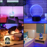 12 Pieces Clear Acrylic Sheets and 12 Pieces 3D Night LED Light Lamp Base with Remote Control and USB Cable, DIY Acrylic Lamp Base Set for Restaurant Riakrum