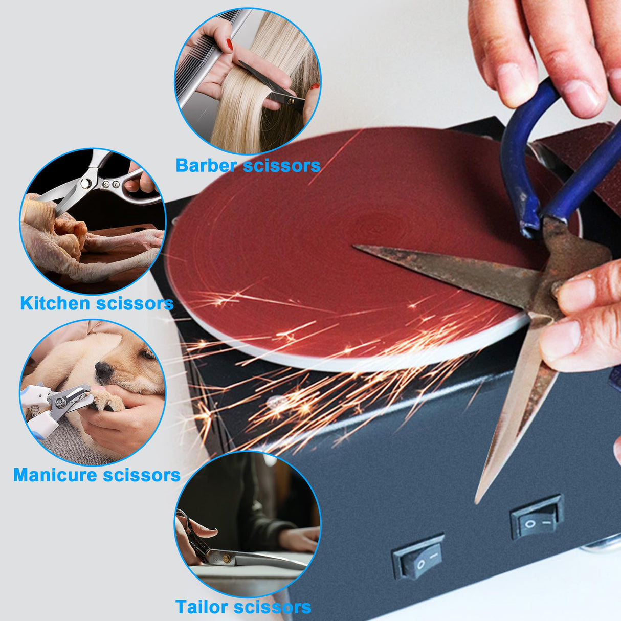 OUYANG Mini Disc Sander 6-Inch, 1.2x15in Belt Bench Grinder, Dual Motor Adjustable Speed Electric Sander Suitable for Diy Grinding of Metal, Wood, OUYANG