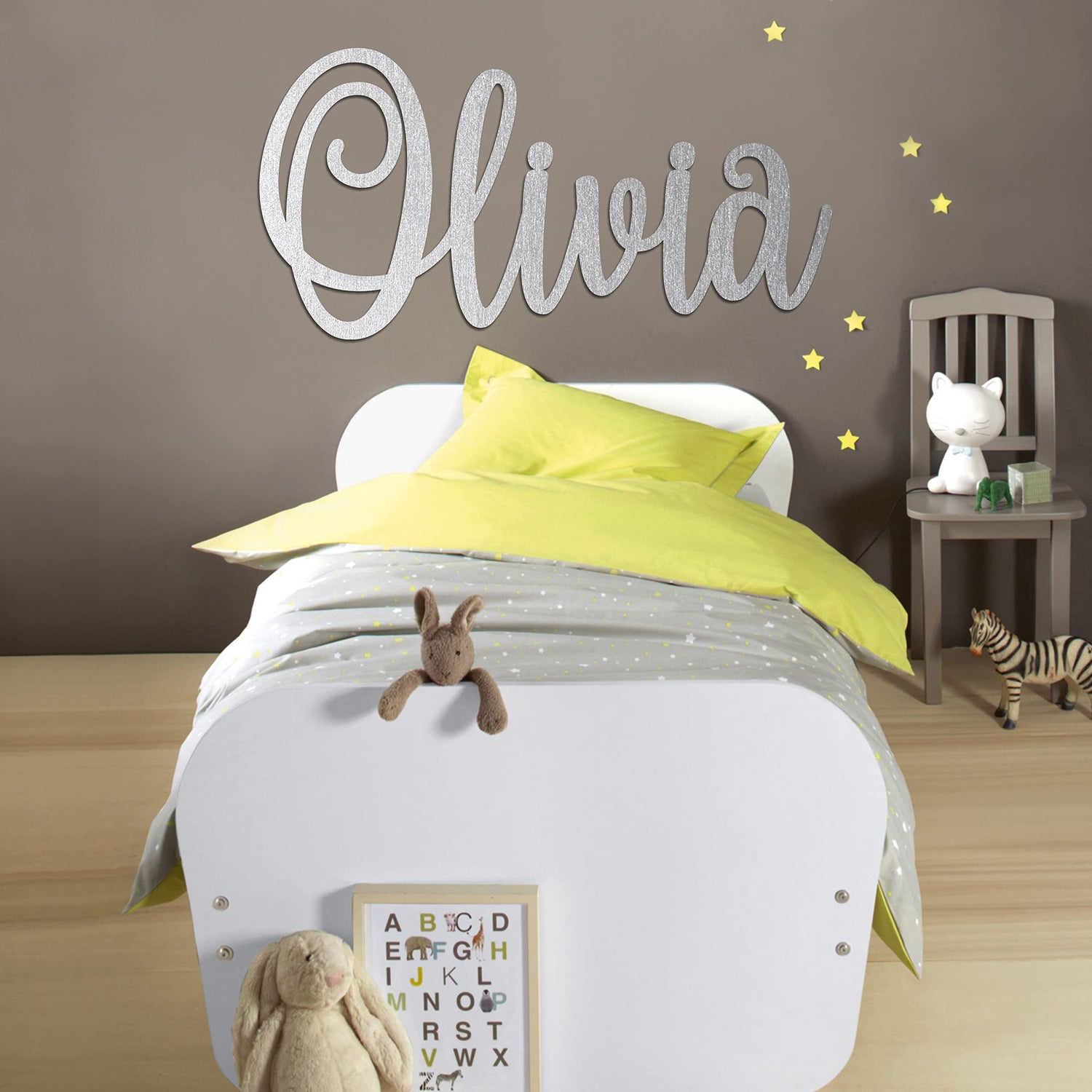 Personalized Nursery Décor 6" - 60" Wide, Custom Wooden Name Sign, Name Sign for Boy or Girl, Wedding Shower Gift, Personalized Children's Room Sign LONG DOORS