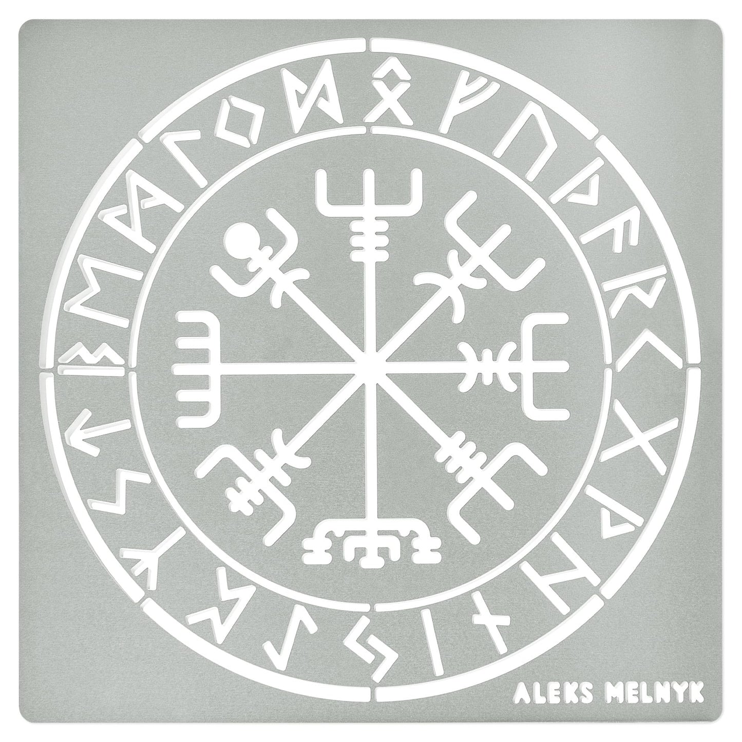 Aleks Melnyk #63 Viking Stencil, Rune Symbols, Celtic Metal Patterns, Bindrune, Scandinavian Runes, Vegvisir Compass, Template Craft Wood Burning, - WoodArtSupply