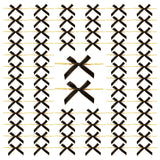 WANDIC Black Small Bows, 200Pcs Satin Twist Tie Bows with Golden Lace Christmas Halloween Mini Bow Pretied Bows for Gift Package Craft Candy Cookie WANDIC