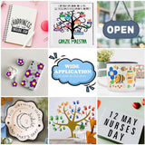 HTVRONT Permanent Vinyl for Cricut-12 Pack 12 Inch by 5 Feet Permanent Vinyl Rolls, Adhesive Vinyl for Cricut，Silhouette, Cameo Cutters, Signs, HTVRONT