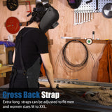 QeeLink Leather Welding Work Shop Apron with 6 Tool Pockets, Heat & Flame Resistant Cowhide Heavy Duty Blacksmith Apron, 24" x 36", Adjustable M to QeeLink