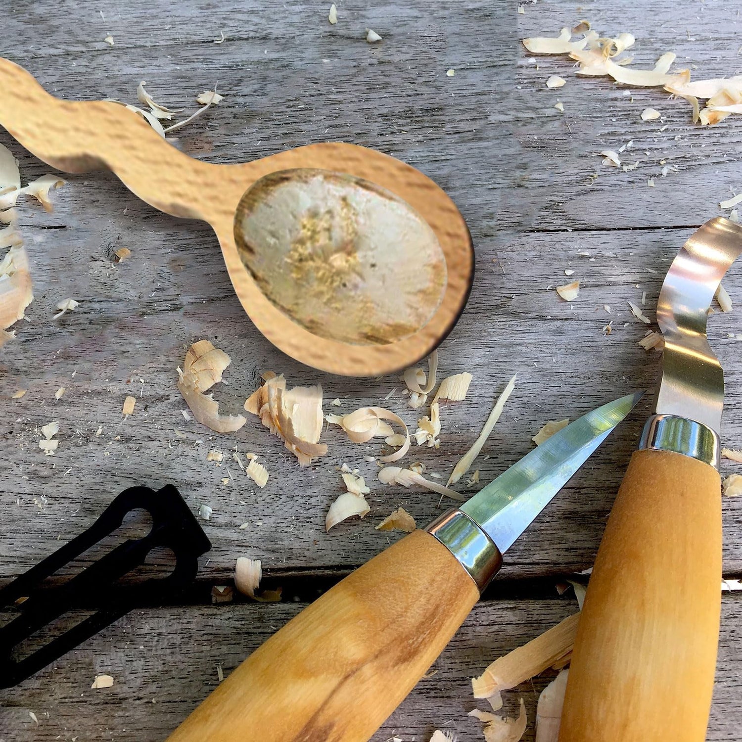 Unfinished Wood Carving Spoon Kit, Blank Wooden Spoon for Whittling Unfinished Wood Blocks Carving Blanks Hobby Wood Carving Blocks Wooden Blank for dcvbny