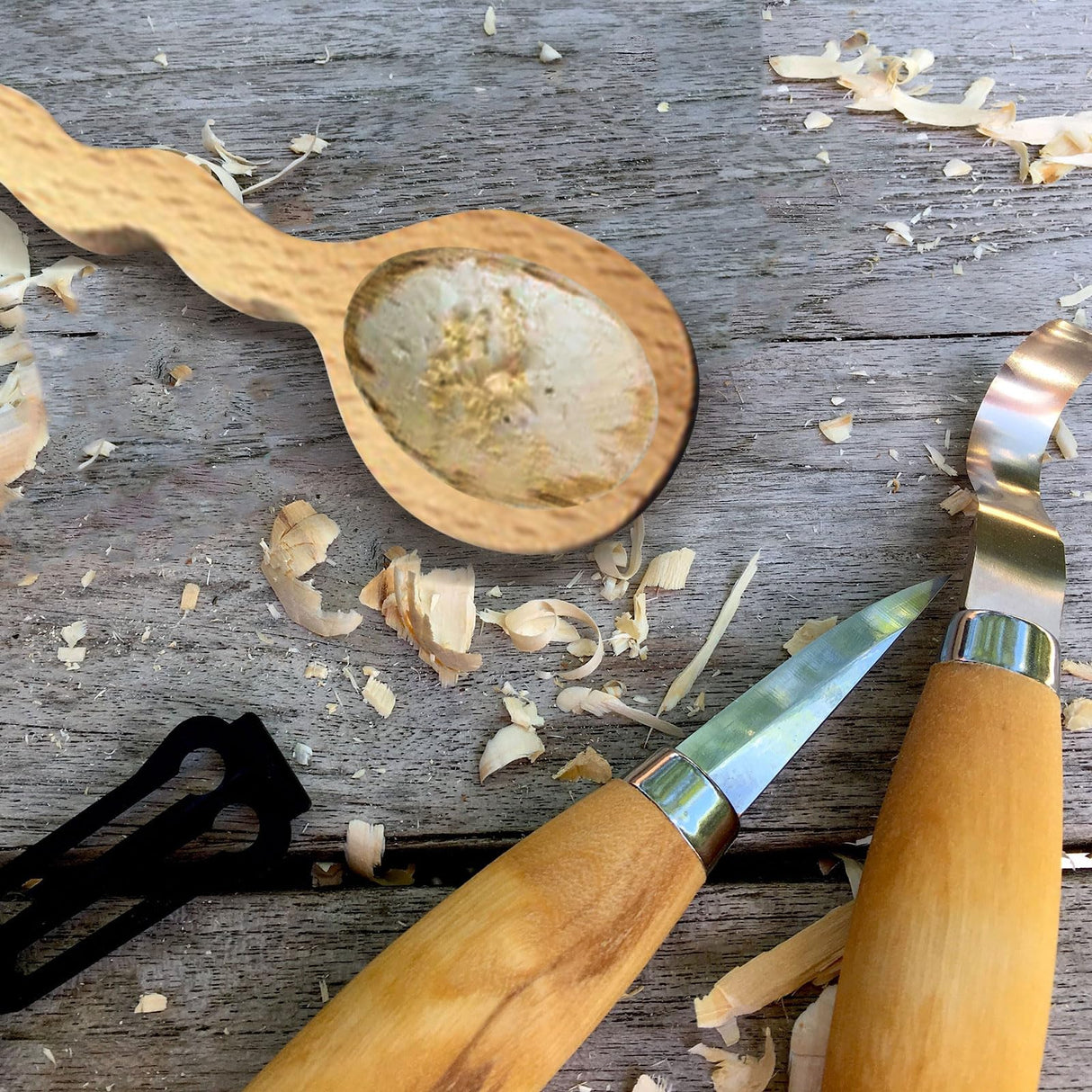 Unfinished Wood Carving Spoon Kit, Blank Wooden Spoon for Whittling Unfinished Wood Blocks Carving Blanks Hobby Wood Carving Blocks Wooden Blank for dcvbny