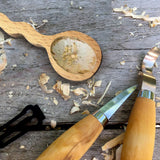 Unfinished Wood Carving Spoon Kit, Blank Wooden Spoon for Whittling Unfinished Wood Blocks Carving Blanks Hobby Wood Carving Blocks Wooden Blank for dcvbny