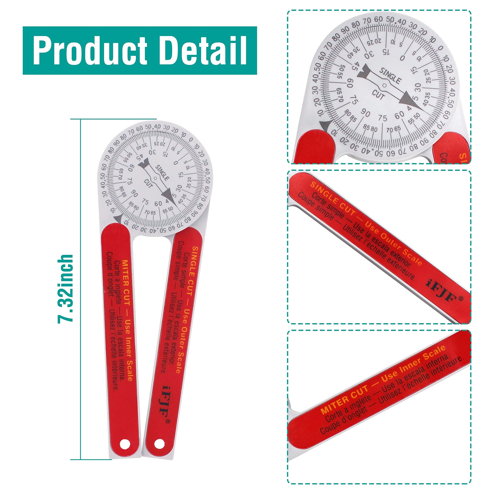 Miter Saw Protractor Replacement for the Model #505P-7,Miter Angle Finder with Laser Dial for Carpenters, Plumbers and All Building Trades Also - WoodArtSupply