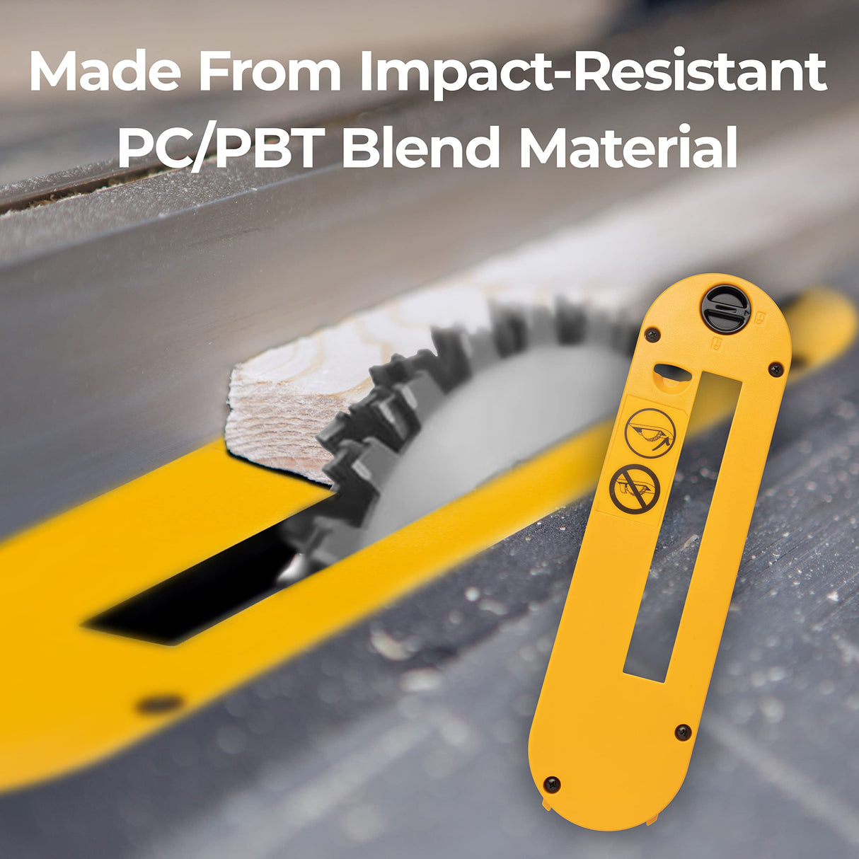 TonGass Dado Throat Plate Compatible with DeWalt 10" Portable Table Saw (DWE7490 DWE7491 DWE7491RS DWE7492) - Made from Impact-Resistant PC/PBT Blend TonGass