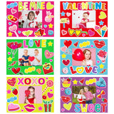 chiazllta 30 Packs Valentine’s Day Picture Frame Craft Kits for Kids Valentines DIY Craft Heart Art Valentine’s Day Party Decoration Favor Home chiazllta