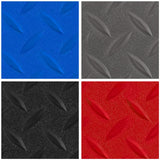 Boshen 5Ft x 17Ft Garage Floor Mat 2.5mm Thickened Rubber Flooring Roll 85sqft Diamond Plate PVC Rubber Trailer Mat Non-Slip Floor Protector Mat for Boshen