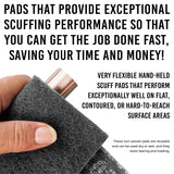 Eshazu Premium General Purpose Scuff Pads 6" x 9", Box of 10 - Scuffing, Scouring, Sanding, Paint Primer Prep Adhesion Scratch - Surface Preparation Ez Eshazu