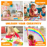 Tempera Paint Sticks, 40 Colors Solid Tempera Paint for Kids, Super Quick Drying, Works Great on Paper Wood Glass Ceramic Canvas Shuttle Art