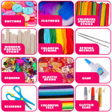 Blue Squid Arts and Craft Supplies for Kids - 3000+pcs Deluxe Craft Chest, Giant Arts and Crafts Kit, Craft Box of Art Supplies for Kids, Kids Craft Blue Squid