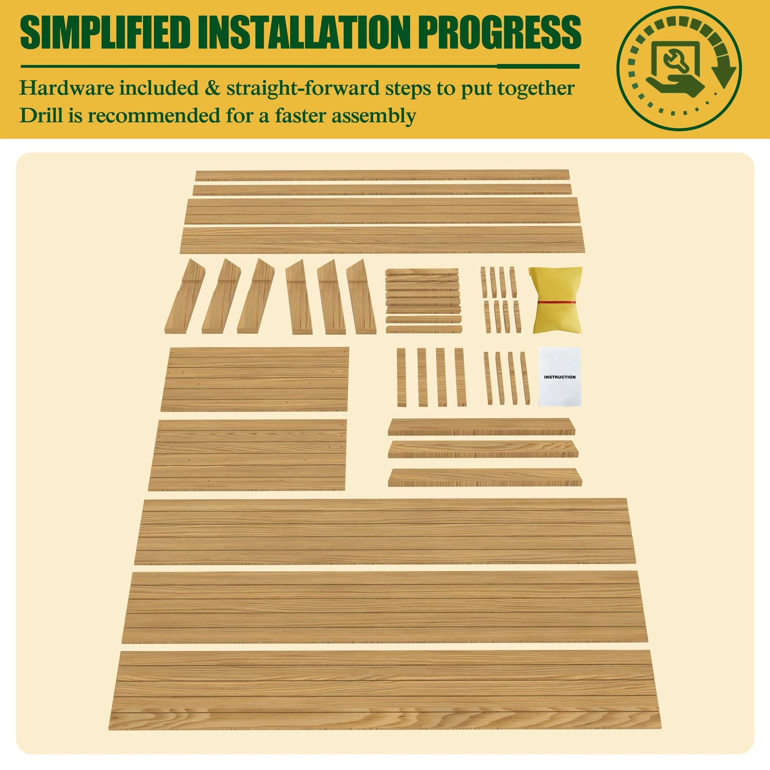 MUPATER Raised Garden Bed Outdoor for Vegetables with Legs, Large Elevated Garden Planter Box Wooden with Liner Design for Herbs, Natural MUPATER