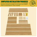 MUPATER Raised Garden Bed Outdoor for Vegetables with Legs, Large Elevated Garden Planter Box Wooden with Liner Design for Herbs, Natural MUPATER