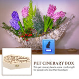 GANAZONO Unfinished Wood Coffin Halloween Coffin Box Small Unfinished Wood Funeral Coffin with Hinged Lid DIY Keepsake Casket Coffin Treat Box for GANAZONO