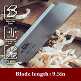 SUIZAN Japanese Dozuki Dovetail Hand Saw 9 1/2 Inch Pull Saw Tenon Saw for Cross-cut, Rip-cut, Slant Cutting (Japanese Dovetail Hand Saw) SUIZAN