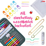 J MARK Acrylic Crochet Kit for Beginners – Premium Crochet Starter Kit for Adults Bundle J MARK
