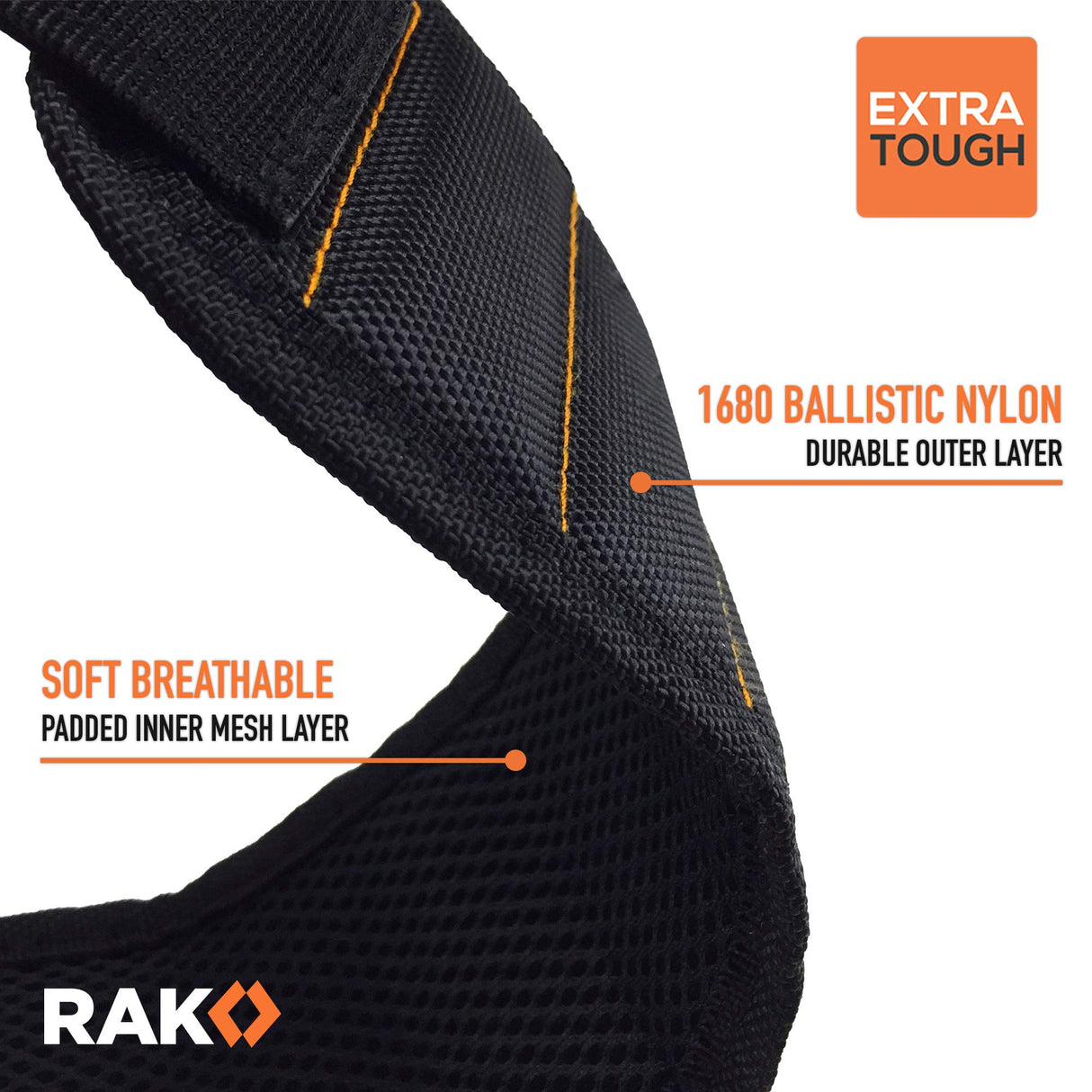 RAK Magnetic Wristband for Holding Screws, Nails and Drill Bits for Men - Made from Premium Ballistic Nylon with Lightweight Powerful Magnets - RAK