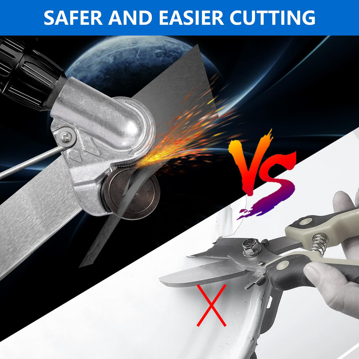 Selumie Innovative Electric Drill Plate Cutter - Versatile Metal Shears Attachment for Effortless Cutting of Various Metals - High Precision, High Selumie