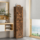 WEENFON Tall Bathroom Cabinet with 6 Shelves, Narrow Cabinet with 2 Doors & 1 Drawer, Freestanding Storage Cabinet, for Bathroom, Living Room, WEENFON
