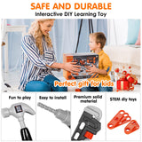 Kids Tool Set- 48PCS Toddler Tool Set Toys with Electronic Toy Drill, Tool Bag&Tool Belt&Tape Measure, Pretend Play Kids Construction Tool Kits Toy maysida